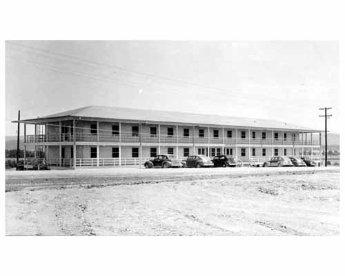 The first Redstone Ordnance Plant building-the Bachelor Officers' Quarters (A-131). It also served as the temporary headquarters building until the Administration Building was completed in March 1942.